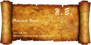 Macsa Bea névjegykártya